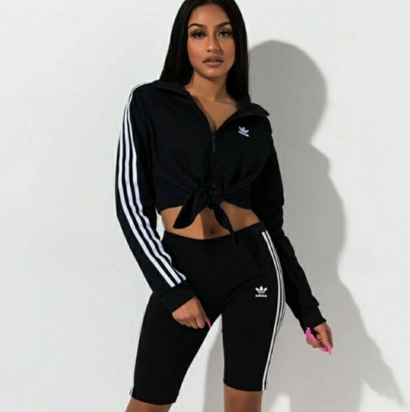 adidas Tops - Adidas front tie track top/jacket